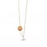 Tassia Canellis collier / bracelet "Mississipi" perle d'eau douce / bois