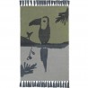 Tapis toucan, pétrole/gris (100 x 150cm)