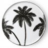HK Living 6 assiettes : palmier noir D22cm