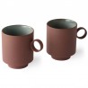 HK Living 2 tasses terracotta, bold & basic ceramics